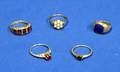 Five Antique Gold Rings