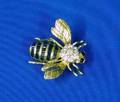 14kt Gold Sapphire and Diamond Bee Pin