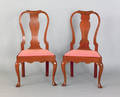 Pair of George II mahogany dining chairs ca 1750