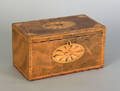American mahogany veneer tea caddy
