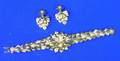 14kt Italian Gold Floralform Bracelet and Earrings Suite