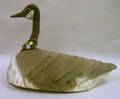 Carved and Painted Wood and Canvas Working Canada Goose Decoy