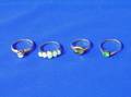 8kt Gold Silver and Green Stone 10kt Gold and Opal 10kt Gold and Star Sapphire and 14kt Gold and Citrine Ring