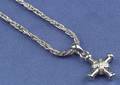18kt White Gold and Diamond Cross Pendant Necklace Bulgari