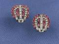 Ruby and Diamond Earstuds