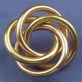 Retro 14kt Bicolor Gold Swirl Pin