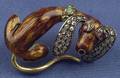 Enamel and Gemset Dachshund Brooch