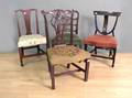 Three Georgian mahogany side chairs