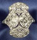Art Deco Platinum and Diamond Ring