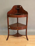 Georgian mahogany corner washstand