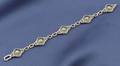 Art Deco 14kt White Gold Rock Crystal and Diamond Bracelet Krementz  Co