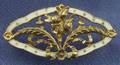 Antique 18kt Gold and Enamel Pin L Gautrait