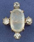 Antique Moonstone Intaglio Pendant Brooch