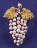 Antique 18kt Bicolor Gold and Seed Pearl Brooch