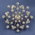 Platinum and Diamond Starburst Brooch