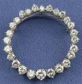 Platinum and Diamond Circle Brooch