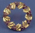 18kt Gold and Amethyst Wreath Brooch