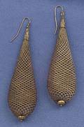 Antique Hairwork Earpendants