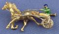 18kt Gold and Enamel Sulky Pin