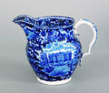 Historical blue Staffordshire pitcher 19th c