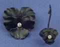 Art Nouveau Enamel Pansy Brooch France