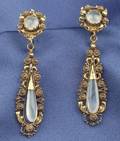 Antique Milk Chalcedony Earpendants