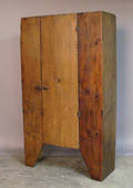 Primitive pine wall cupboard