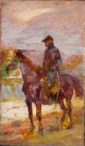 Attributed to William Gilbert Gaul American 18551919 Study of a Union Cavalry Officer