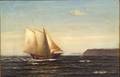 William Edward Norton American 18431916 Schooner Sailing Before a Rocky Coast