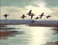 Sir Peter Markham Scott British 19091990 Curlews at High Tide