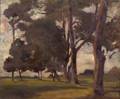 Attributed to Alfred von Schrtter Austrian 18561935 A Quiet Stand of Trees