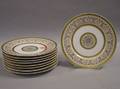 Set of Nine Limoges Porcelain Dessert Plates