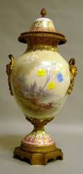Sevres Porcelain and Giltmetal Mounted Vase and Cover