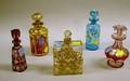 Five Assorted Glass Scent Bottles