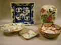 Five Asian Export Porcelain Decorated Table Items