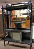 Late Victorian Ebonized Mirrored Etagere
