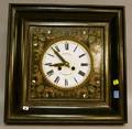 French Black Lacquer Bouelle Frame Wall Clock