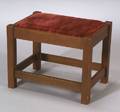 Arts  Crafts Upholstered Oak Footstool