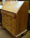 Chippendale Tiger Maple Slantlid Desk