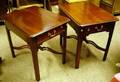 Pair of Chippendalestyle Mahogany OneDrawer End Tables