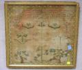 Framed Early 19th Century Needlework Sampler