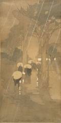 Bertha Lum Woodblock Print Temple Gate