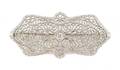 Art Deco Platinum Filigree  Diamond Pin