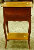 French Cherry Lifttop TwoDrawer Stand