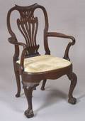 Georgianstyle Carved Mahogany Armchair