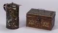 Stencil Decorated Tin Trunk and a Milk Warmer