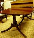Hathaway Furniture Georgianstyle Inlaid Mahogany and Mahogany Veneer DoublePedestal Dining Table