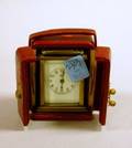 Miniature Waterbury Clock Co Brass and Glass Carriage Clock