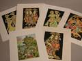 Lot of Six Modern Balinese Watercolors