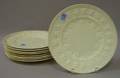 Set of Nine Wedgwood Embossed Queens Ware Dinner Plates
